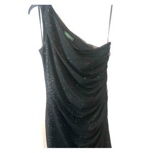 Ralph Lauren Evening One Shoulder Sequin Dress